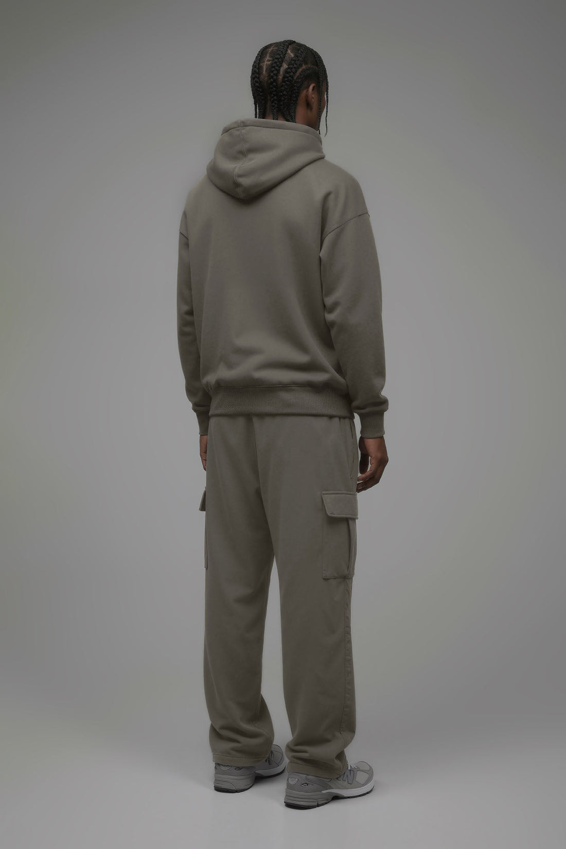 410 Oversized Zip Hoodie - Moss Grey