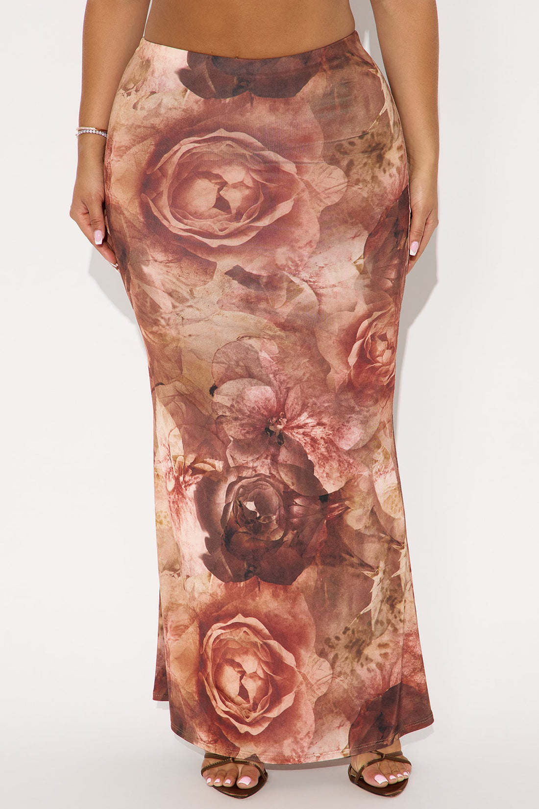 Autumn Romance Maxi Skirt - Brown/combo