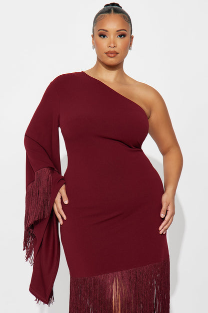 Dare And Swear Maxi Dress - Burgundy