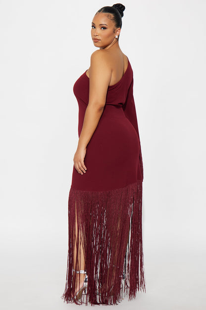 Dare And Swear Maxi Dress - Burgundy