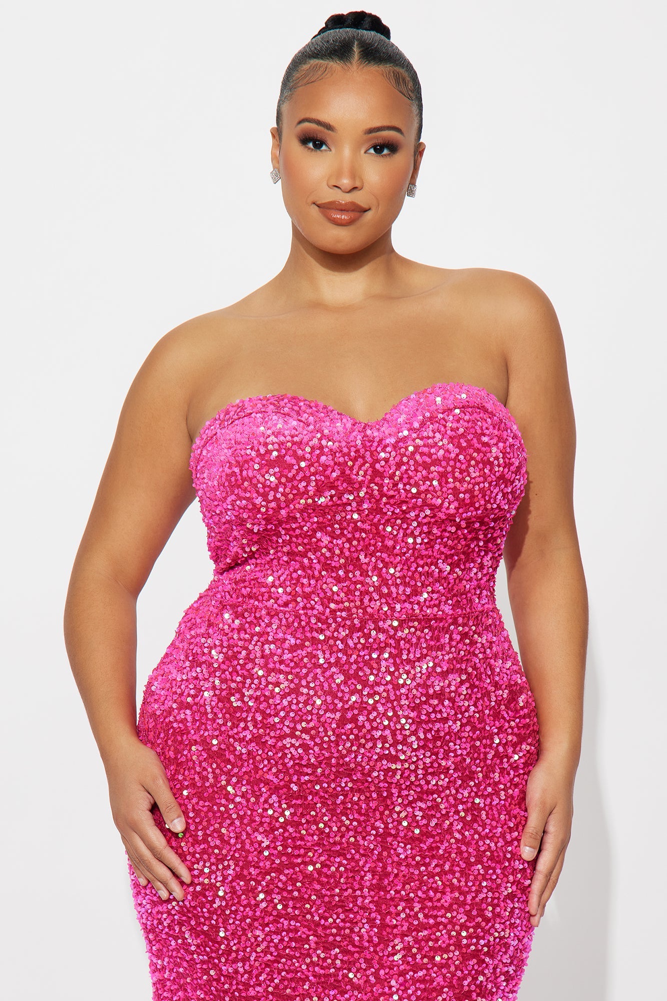 Seriously Stylish Sequin Maxi Dress - Fuchsia