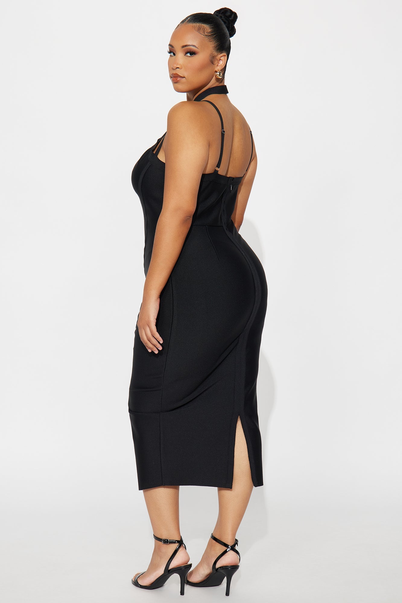 Feel The Vibes Bandage Mini Dress - Black