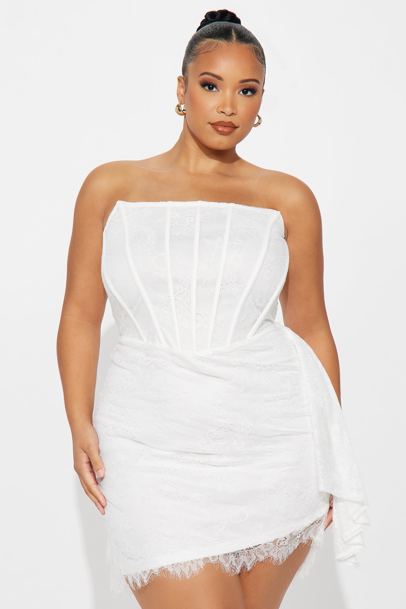 Tall Always Sweet Corset Mini Dress Set - White