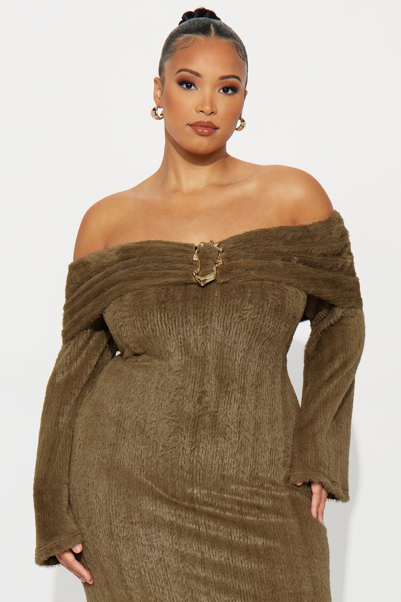 Somma Sweater Maxi Dress - Olive