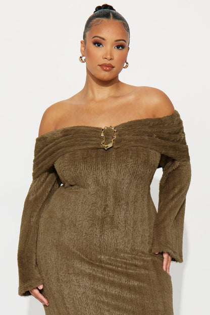 Somma Sweater Maxi Dress - Olive