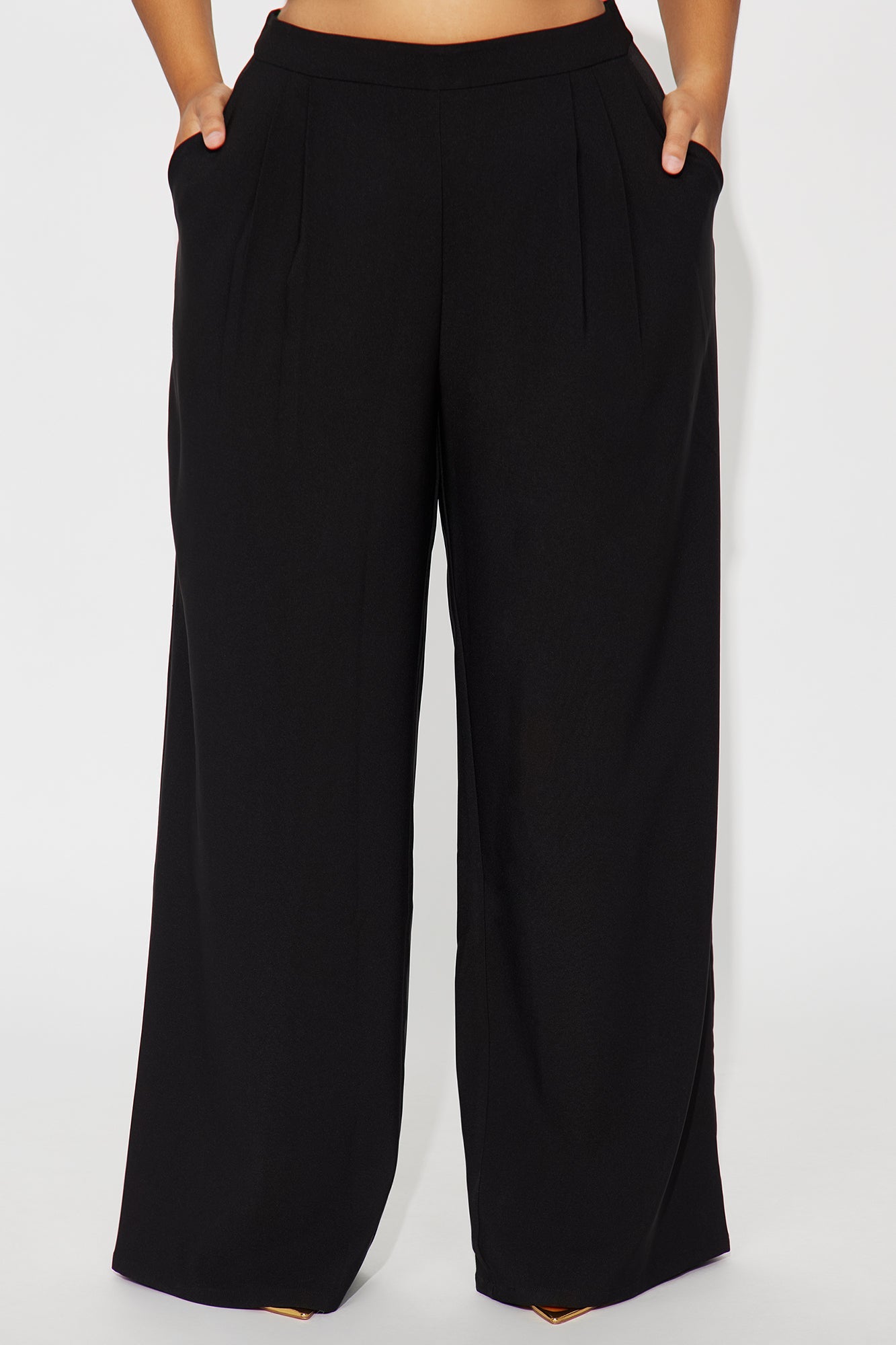Mogul Mood Wide Leg Trouser Pant 32″ - Black