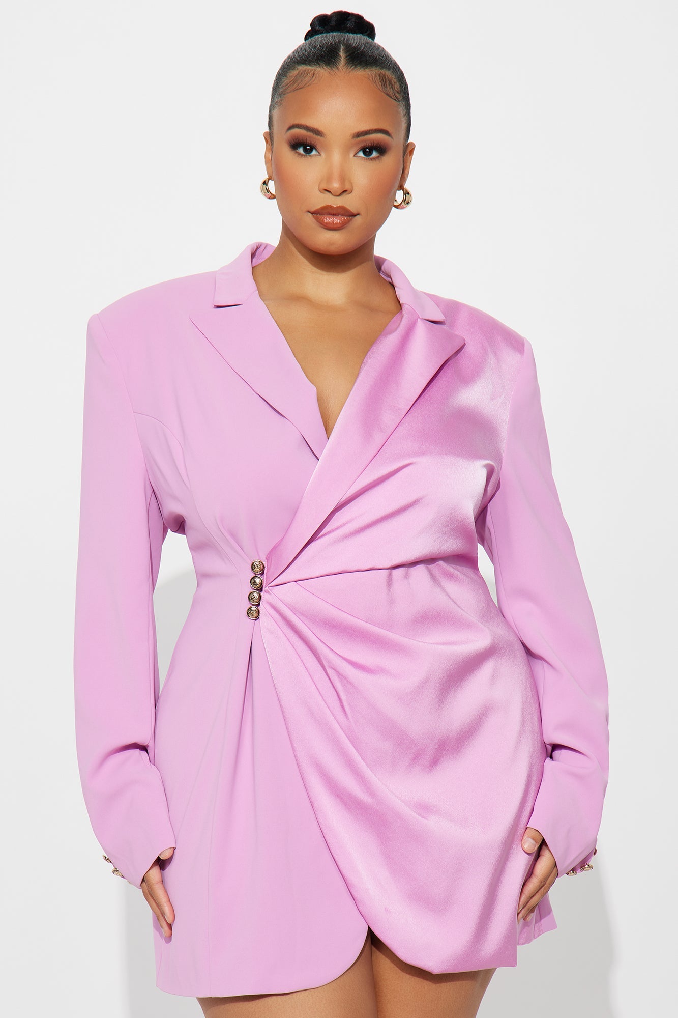 Under Oath Wrap Mini Dress - Pink