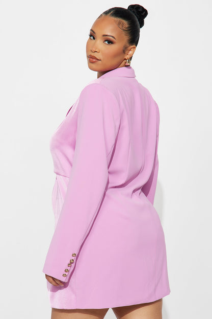 Under Oath Wrap Mini Dress - Pink