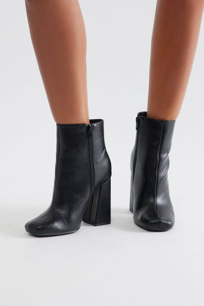 Jonas Block Heel Booties - Black