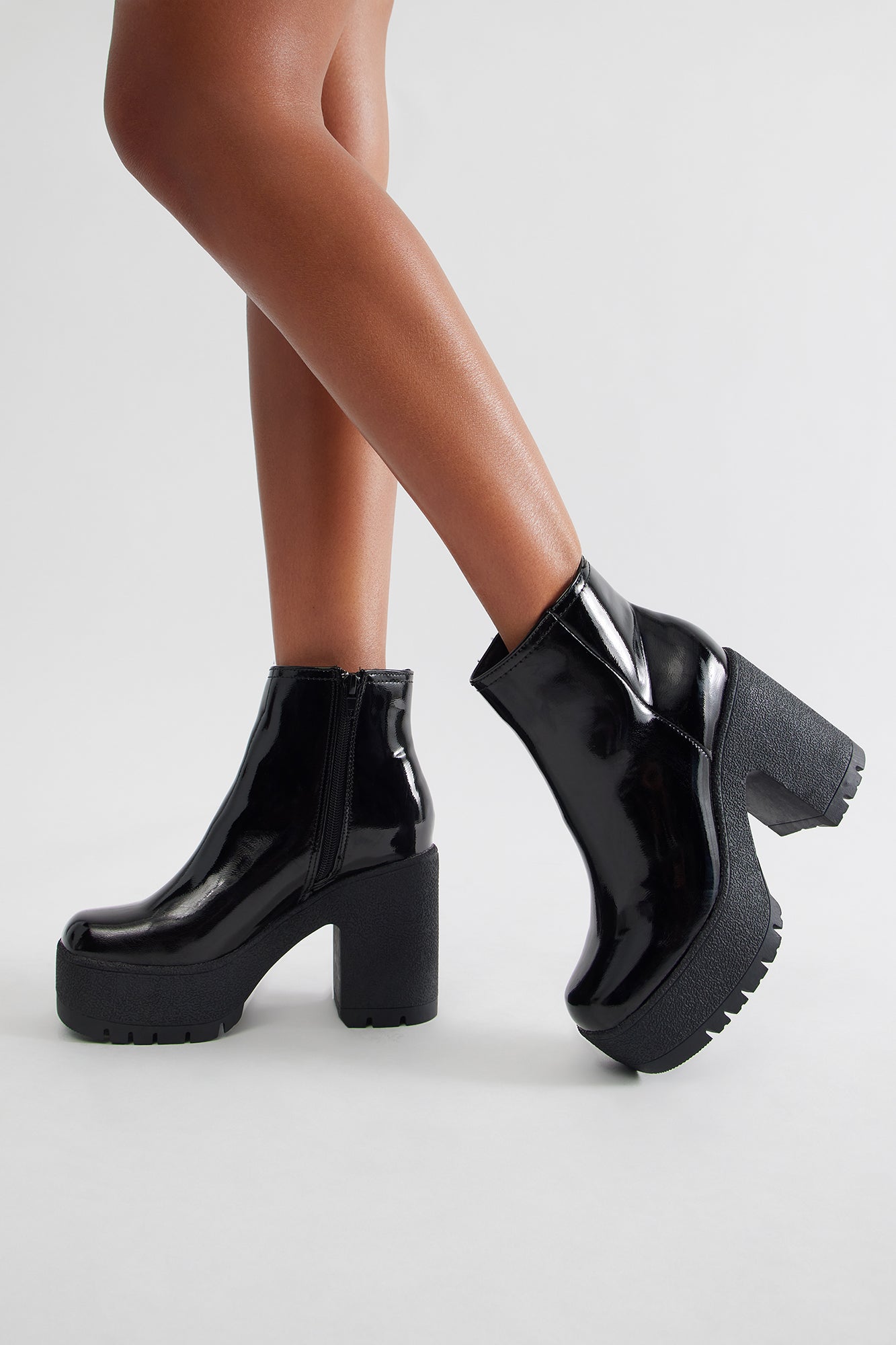 Mylah Platform Booties - Black