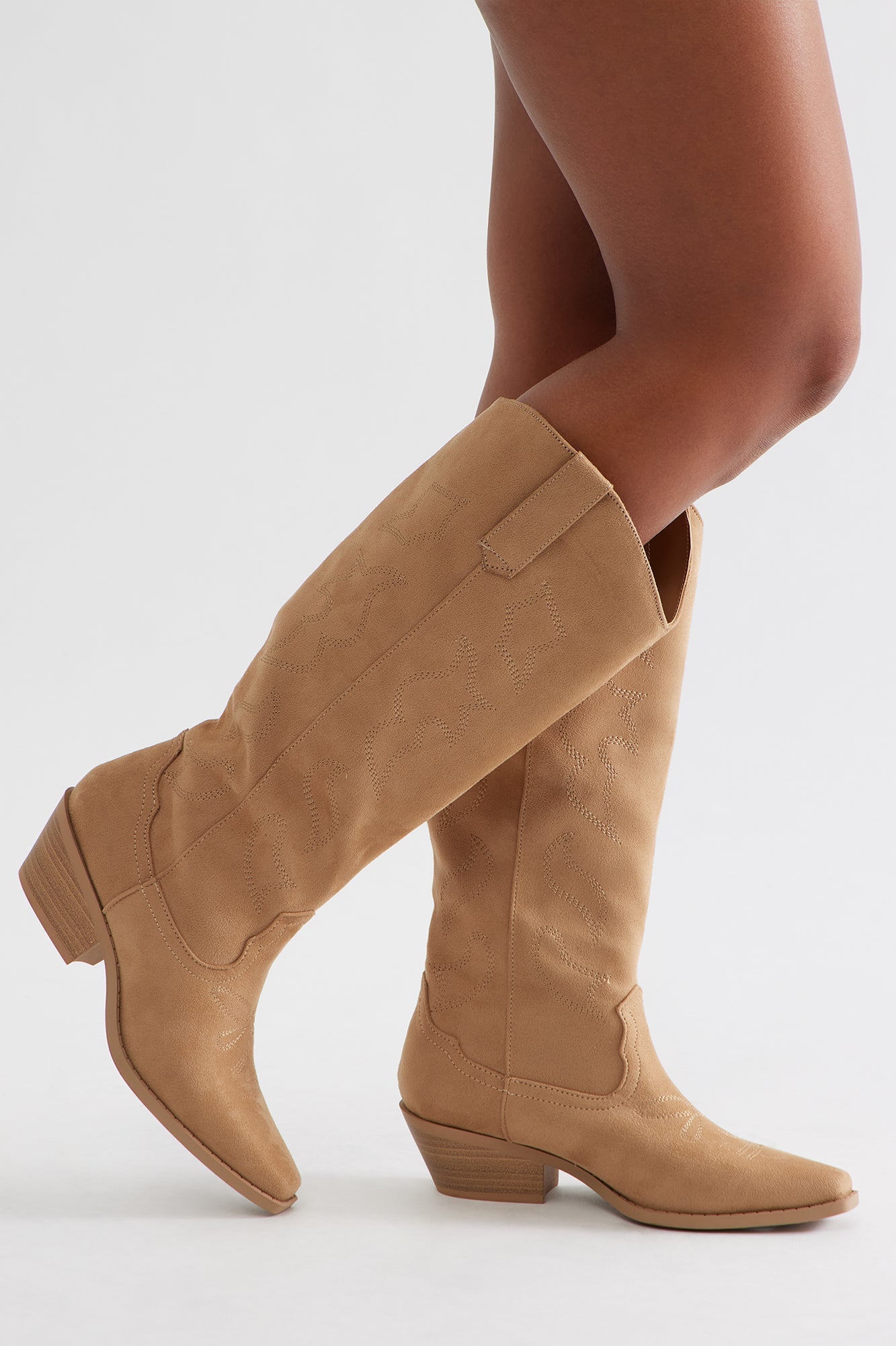 Daniel Knee High Cowboy Boots - Camel