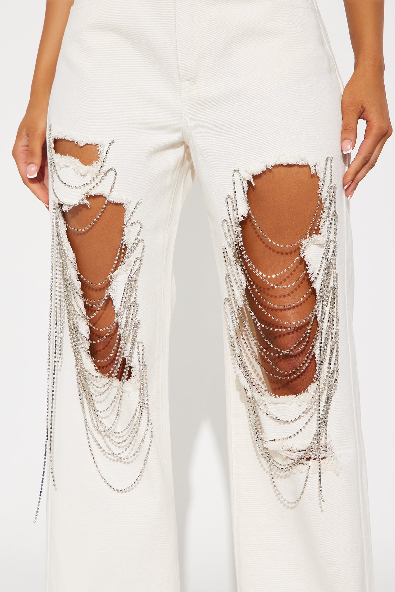 Make Your Life Shine Distressed Pant - Stone