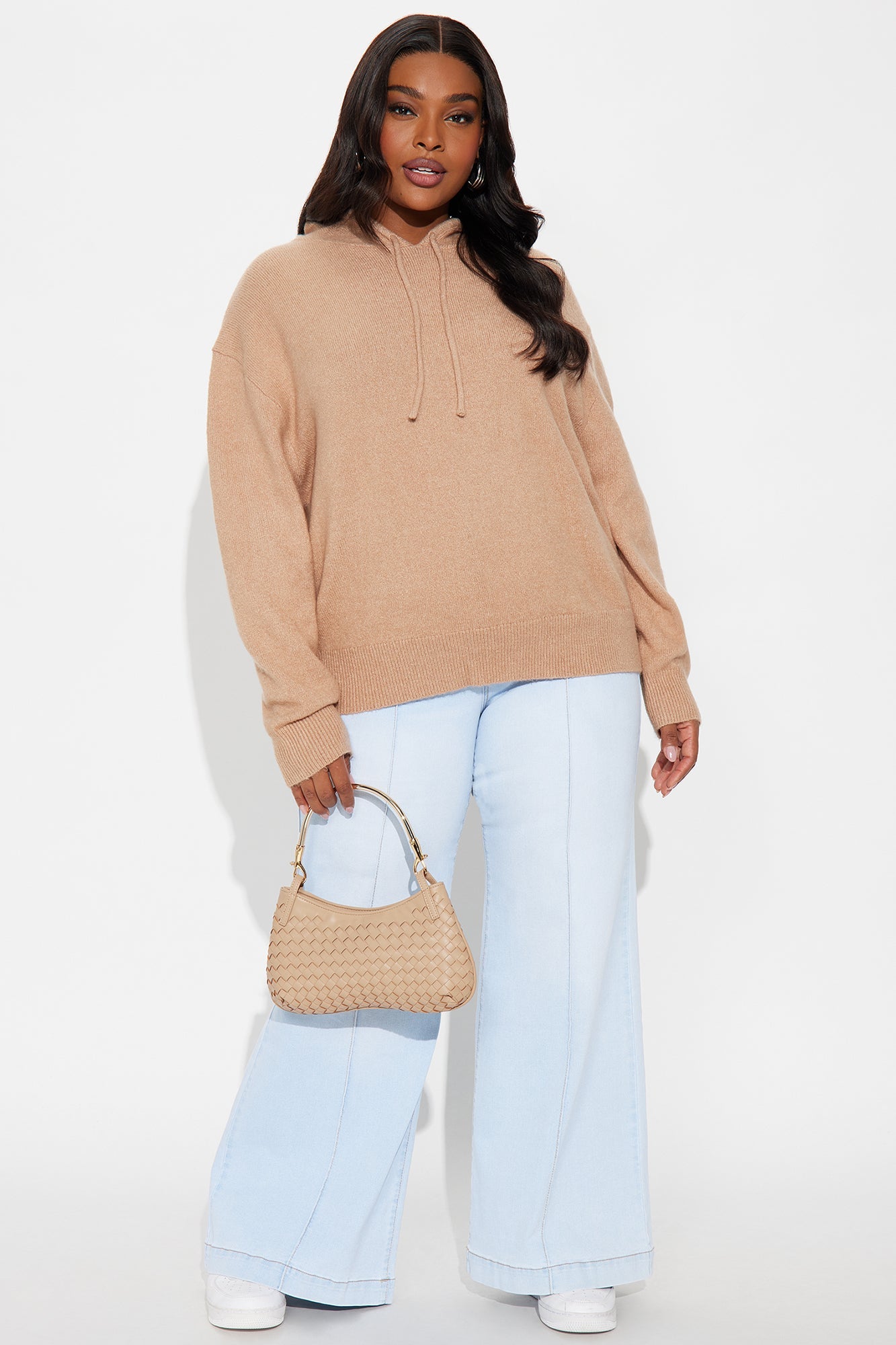 On Weekends Sweater Hoodie - Taupe