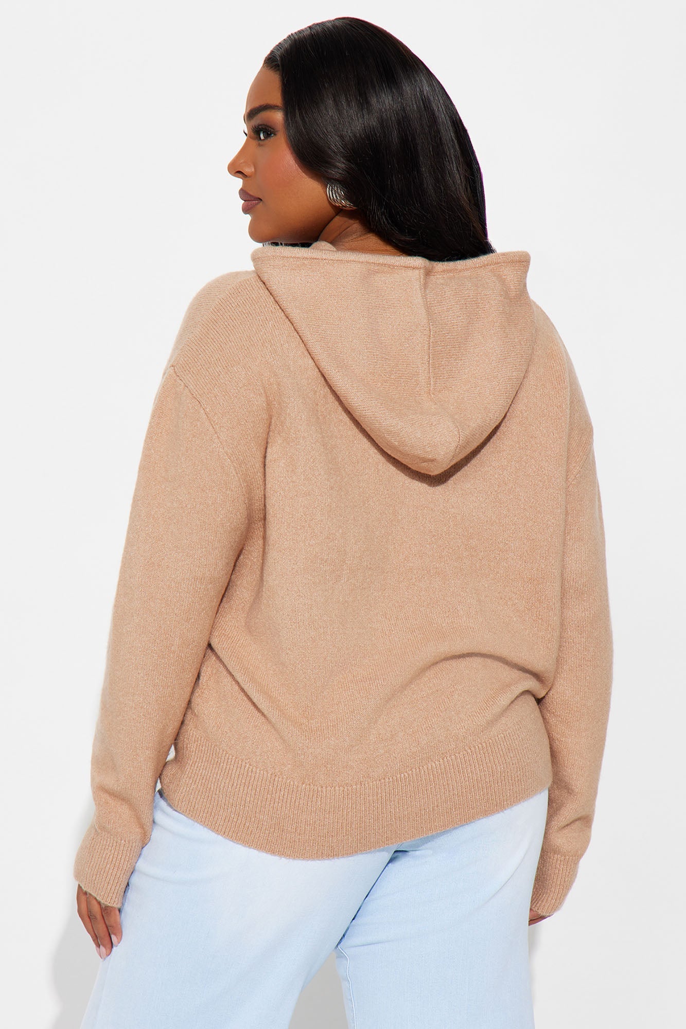 On Weekends Sweater Hoodie - Taupe