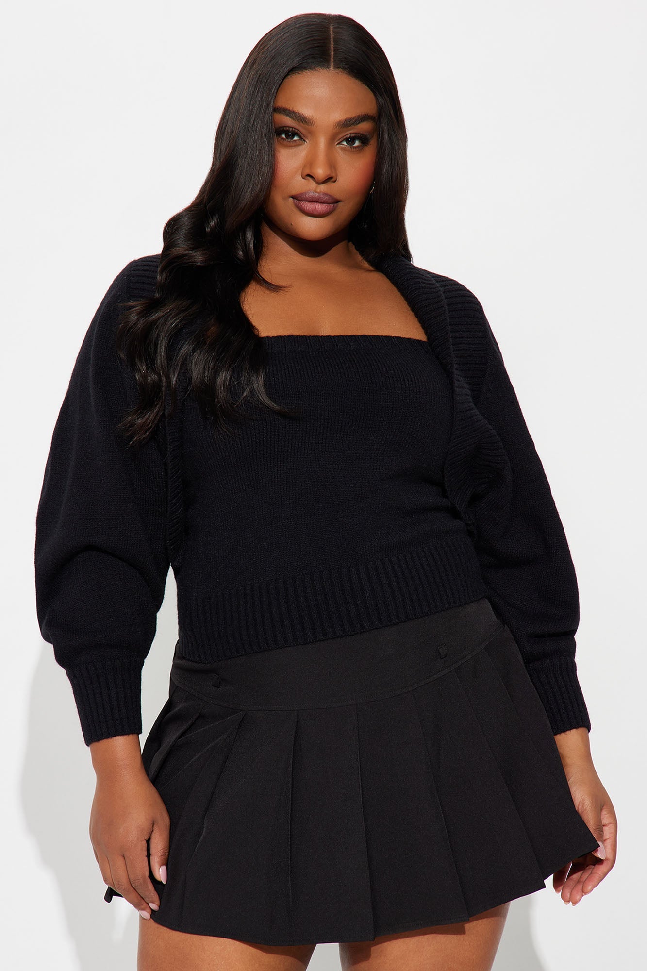 Cozy Enough Sweater Set - Black