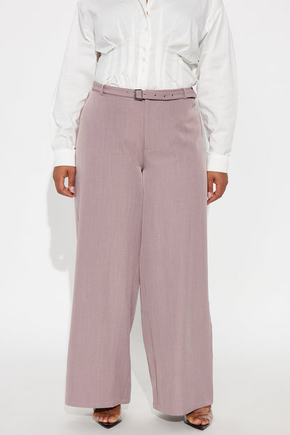 Only Boss Attitude Low Rise Belted Wide Leg Trouser 33 - Orchid