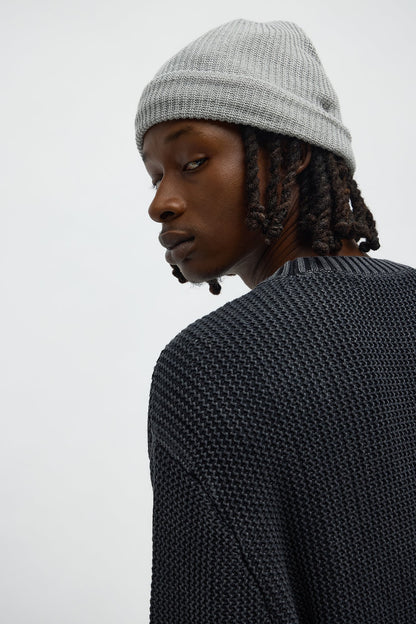 Morning Brew Crewneck Sweater - Black Wash