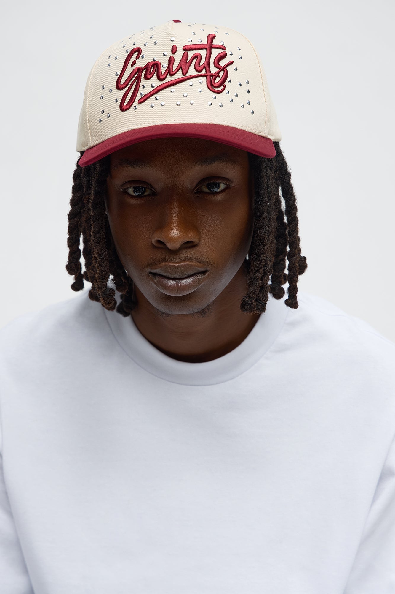 Saints Two Tone Pearl Structured Snapback Hat - Stone/Combo