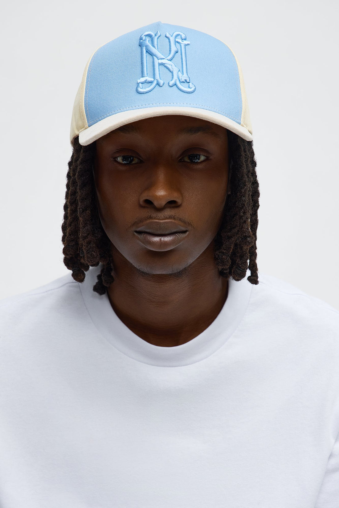 Monogram Paneled Structured Snapback Hat - Multi Color