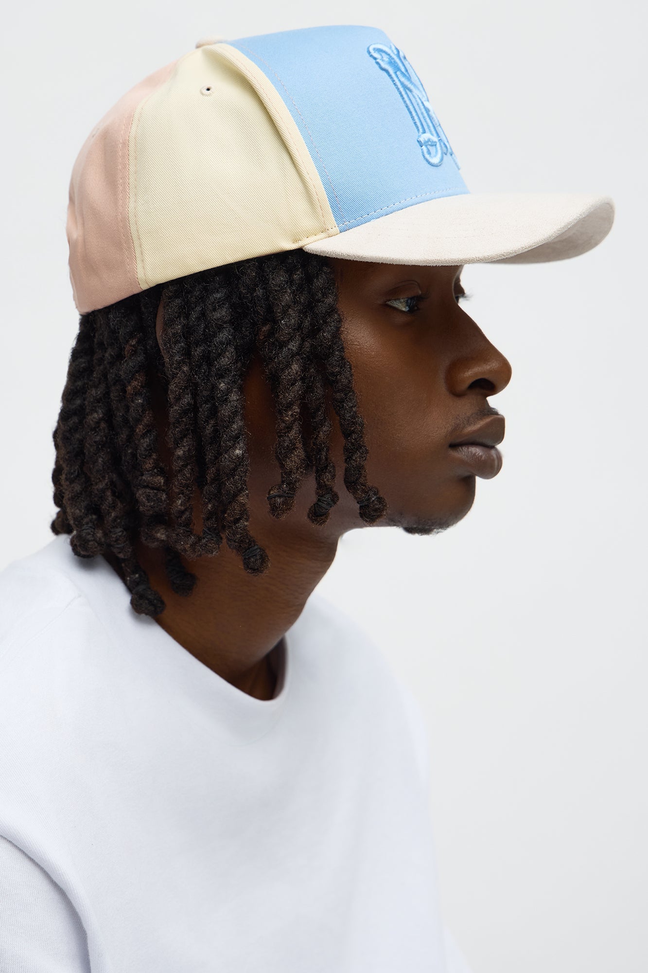 Monogram Paneled Structured Snapback Hat - Multi Color