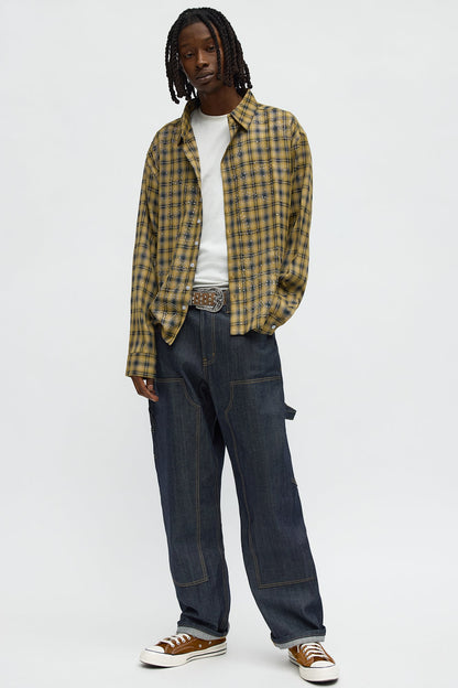 Frontier Rhinestone Flannel - Brown