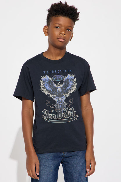 Mini Oversized Von Dutch Dark Wings Tee - Black
