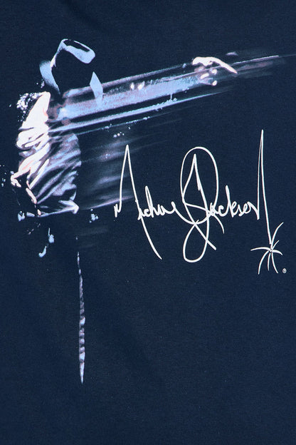 Mini Michael Jackson King Of Pop Short Sleeve Tee - Navy