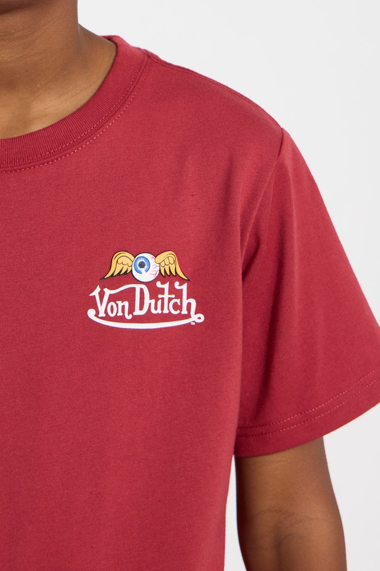 Mini Oversized Von Dutch Signature Tee - Burgundy