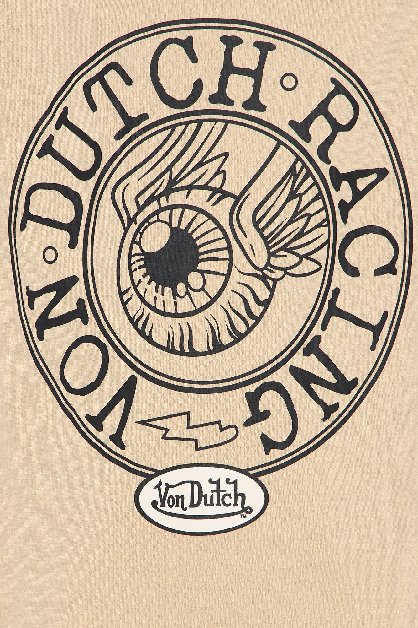 Mini Oversized Cropped Von Dutch Racing Tee - Olive