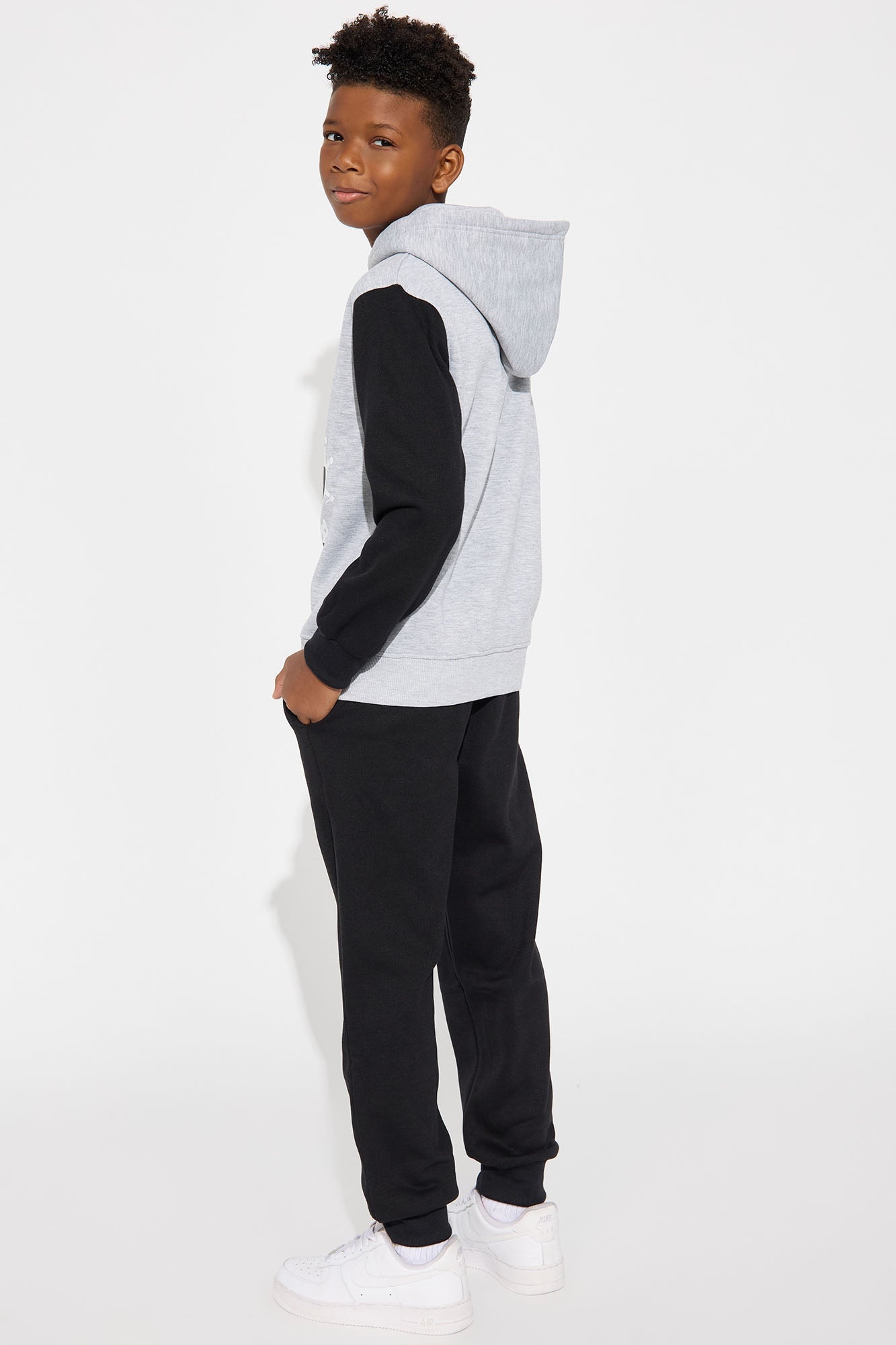 Mini Simply Dope Hoodie And Jogger Pant Set - Heather/Combo
