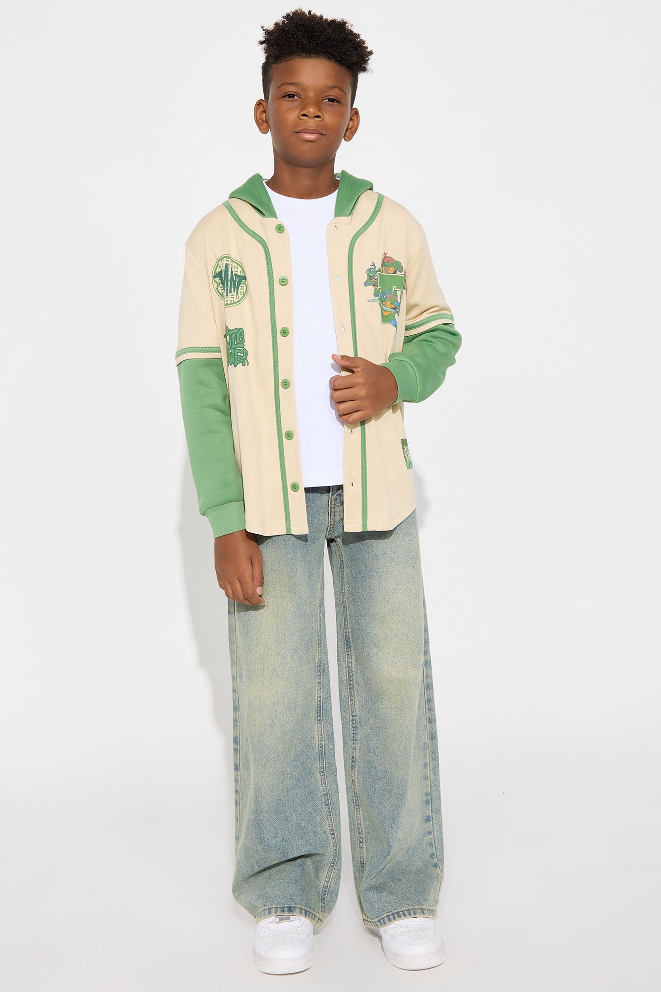 Mini Teenage Mutant Ninja Turtles Hooded TwoFer Jersey - Natural/Combo