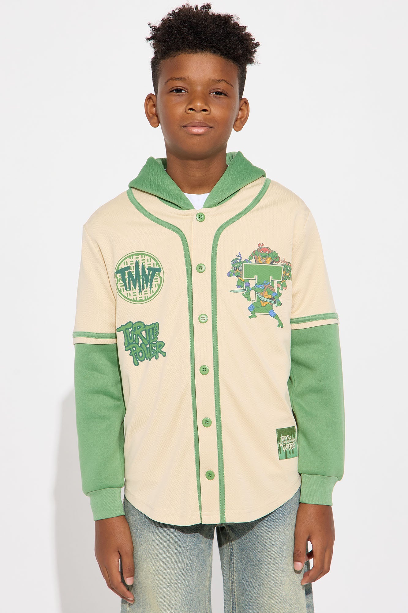 Mini Teenage Mutant Ninja Turtles Hooded TwoFer Jersey - Natural/Combo