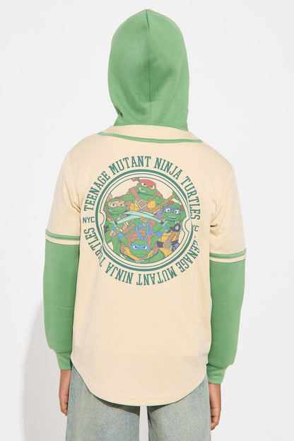 Mini Teenage Mutant Ninja Turtles Hooded TwoFer Jersey - Natural/Combo
