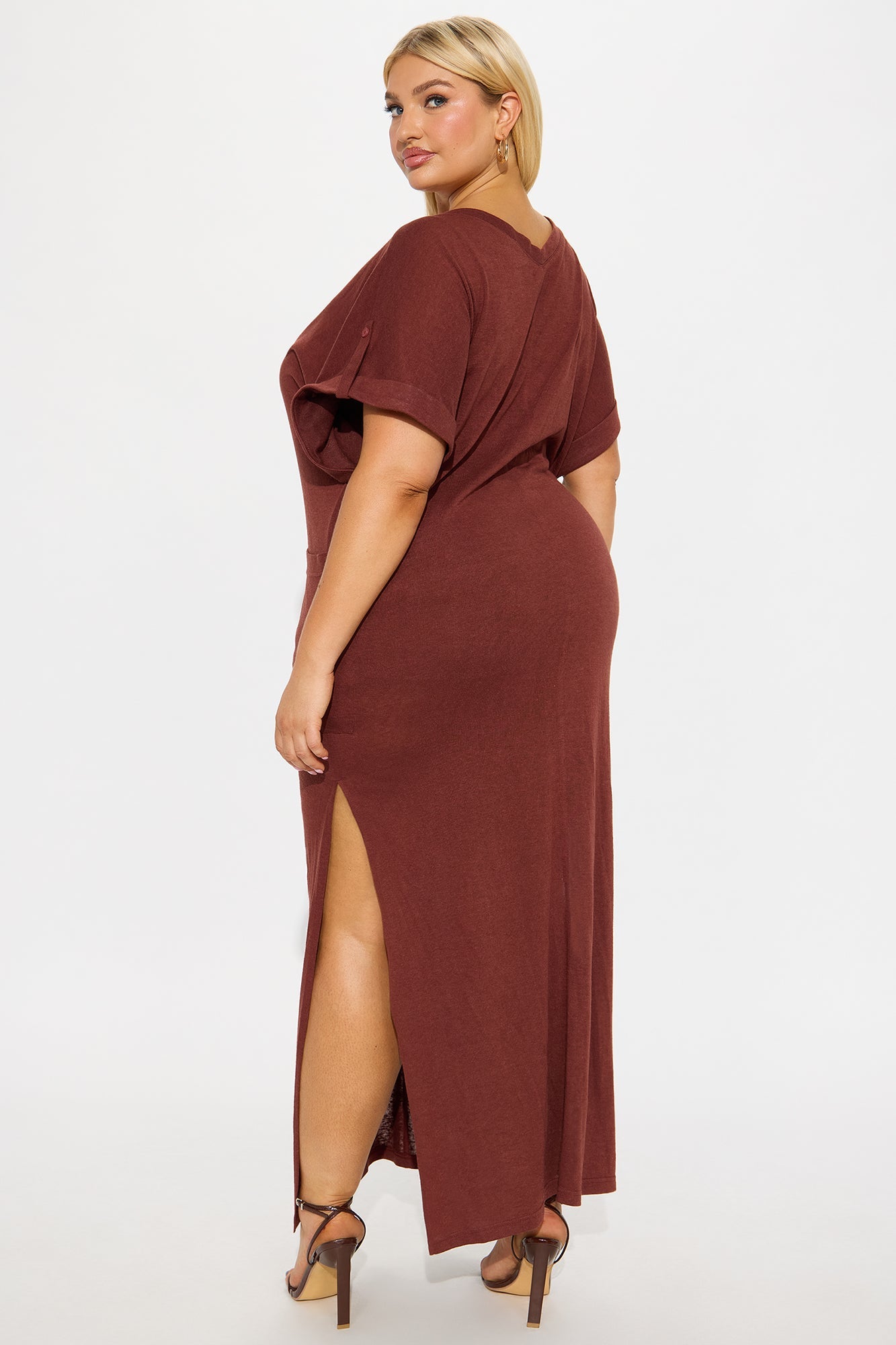 Unbothered 2 Piece Maxi Dress Set - Chocolate