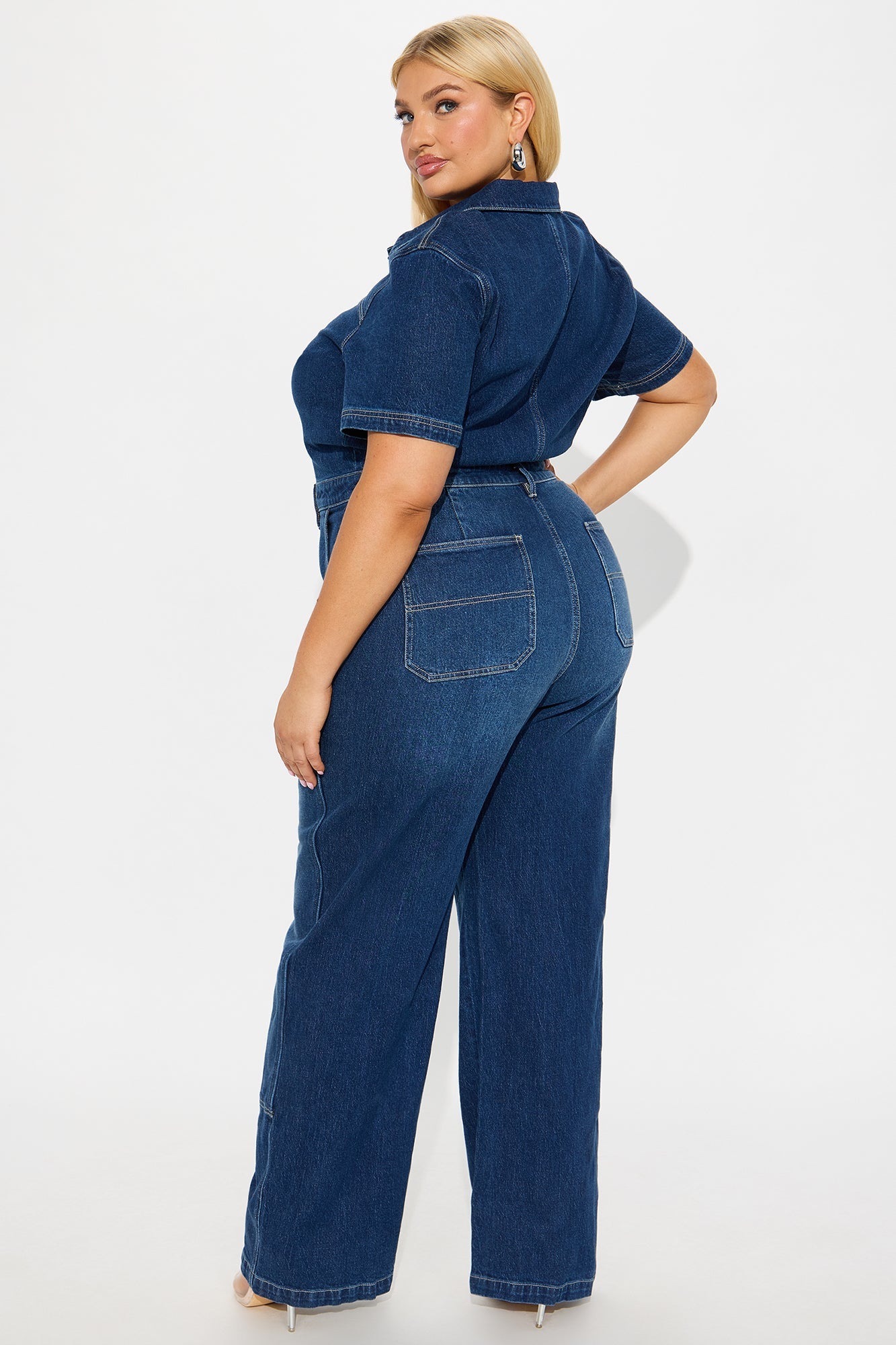 Angela Denim Jumpsuit - Dark Wash