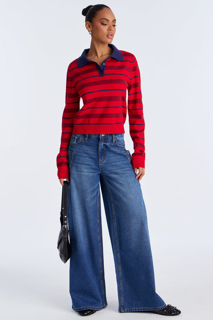 Side Quest Baggy Jeans - Dark Wash