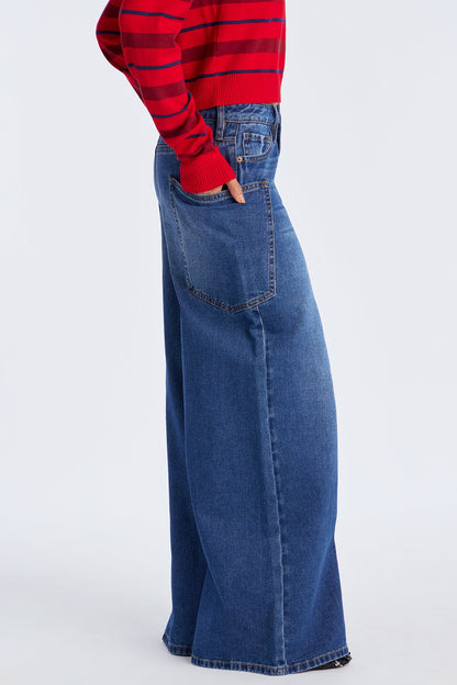 Side Quest Baggy Jeans - Dark Wash
