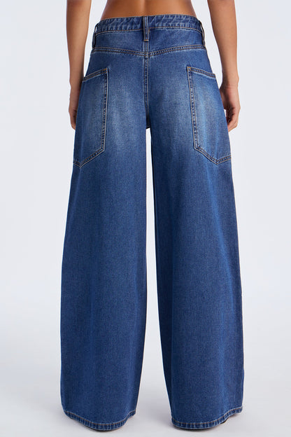 Side Quest Baggy Jeans - Dark Wash