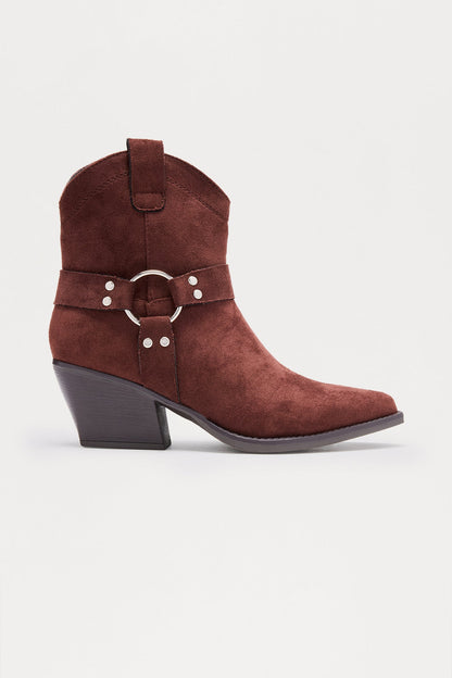 Elke Hardware Booties - Brown