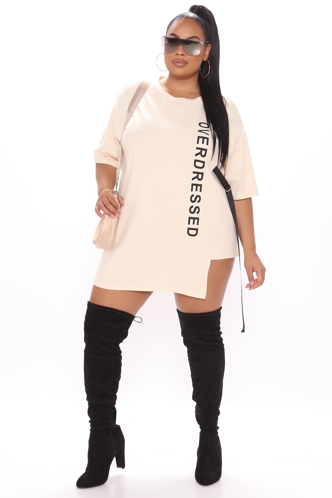 Overdressed Tunic Top - Cream/combo