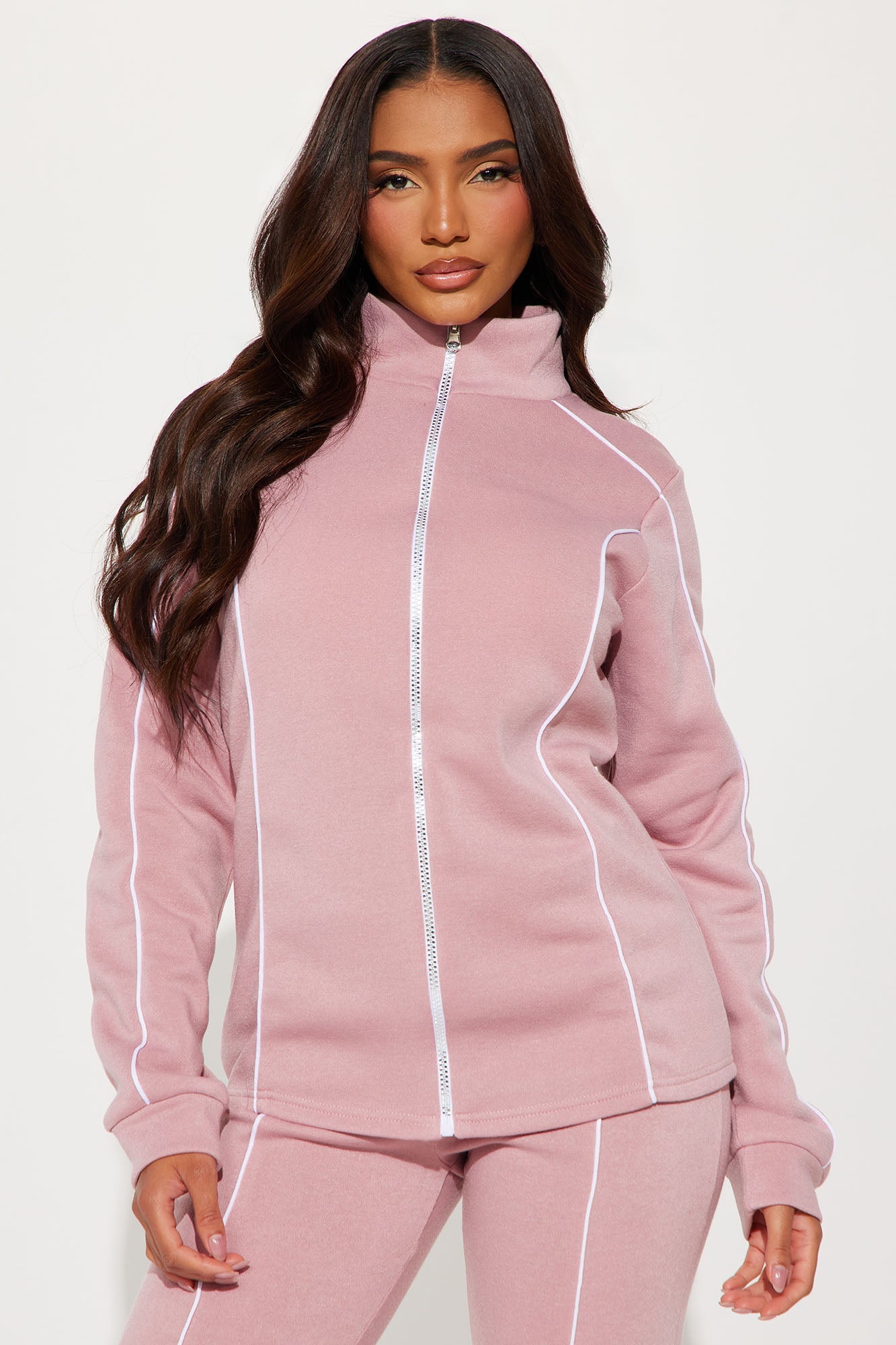 Kassidy Fleece Pant Set - Mauve
