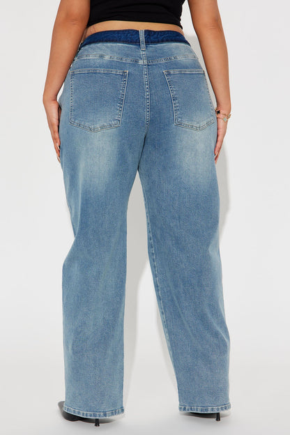 Play Your Games Stretch Baggy Jean - Light Wash