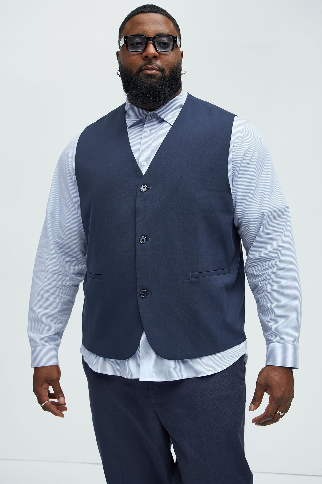 Modern Stretch Waistcoat - Navy