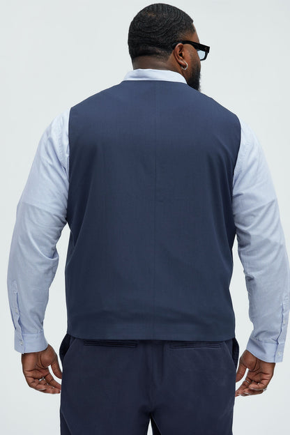 Modern Stretch Waistcoat - Navy