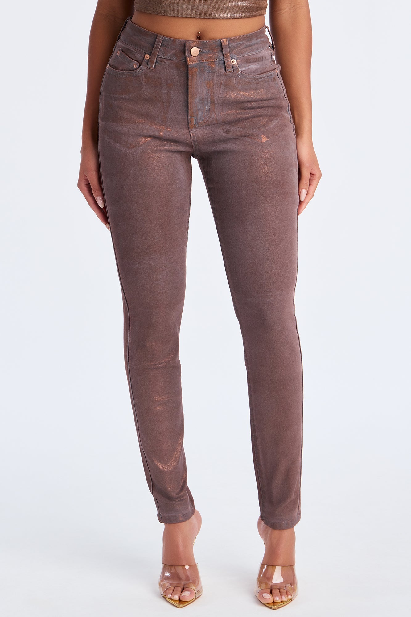 Shine My Light Skinny Jean - Brown