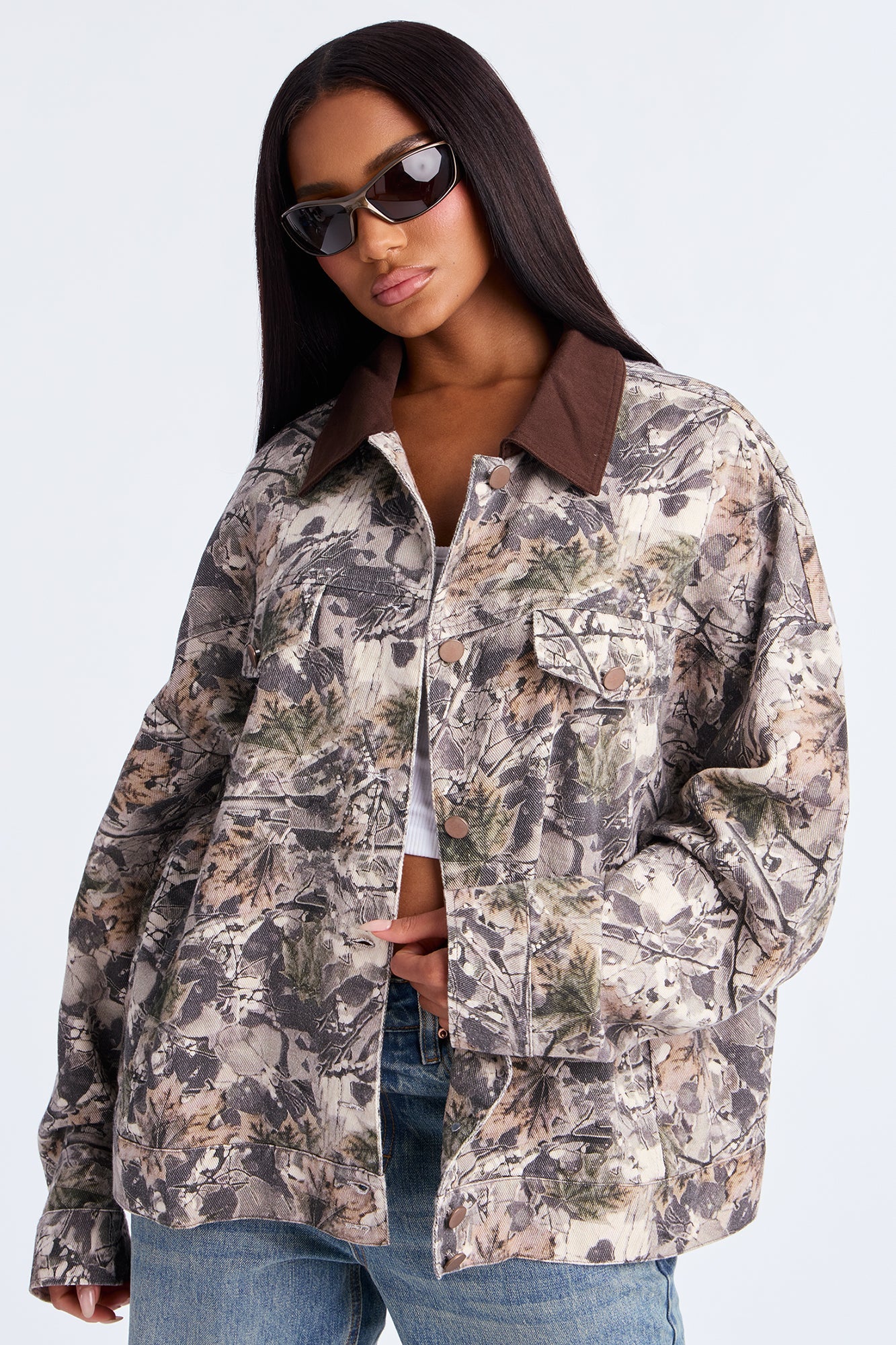 On The Hunt Tree Camo Trucker Jacket - Camouflage
