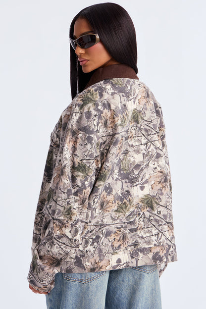 On The Hunt Tree Camo Trucker Jacket - Camouflage