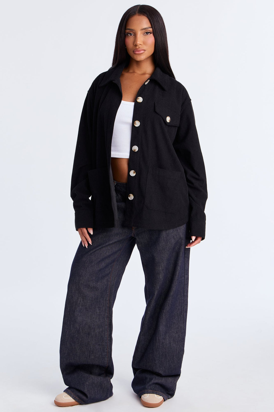 Feel No Ways Corduroy Shirt - Black
