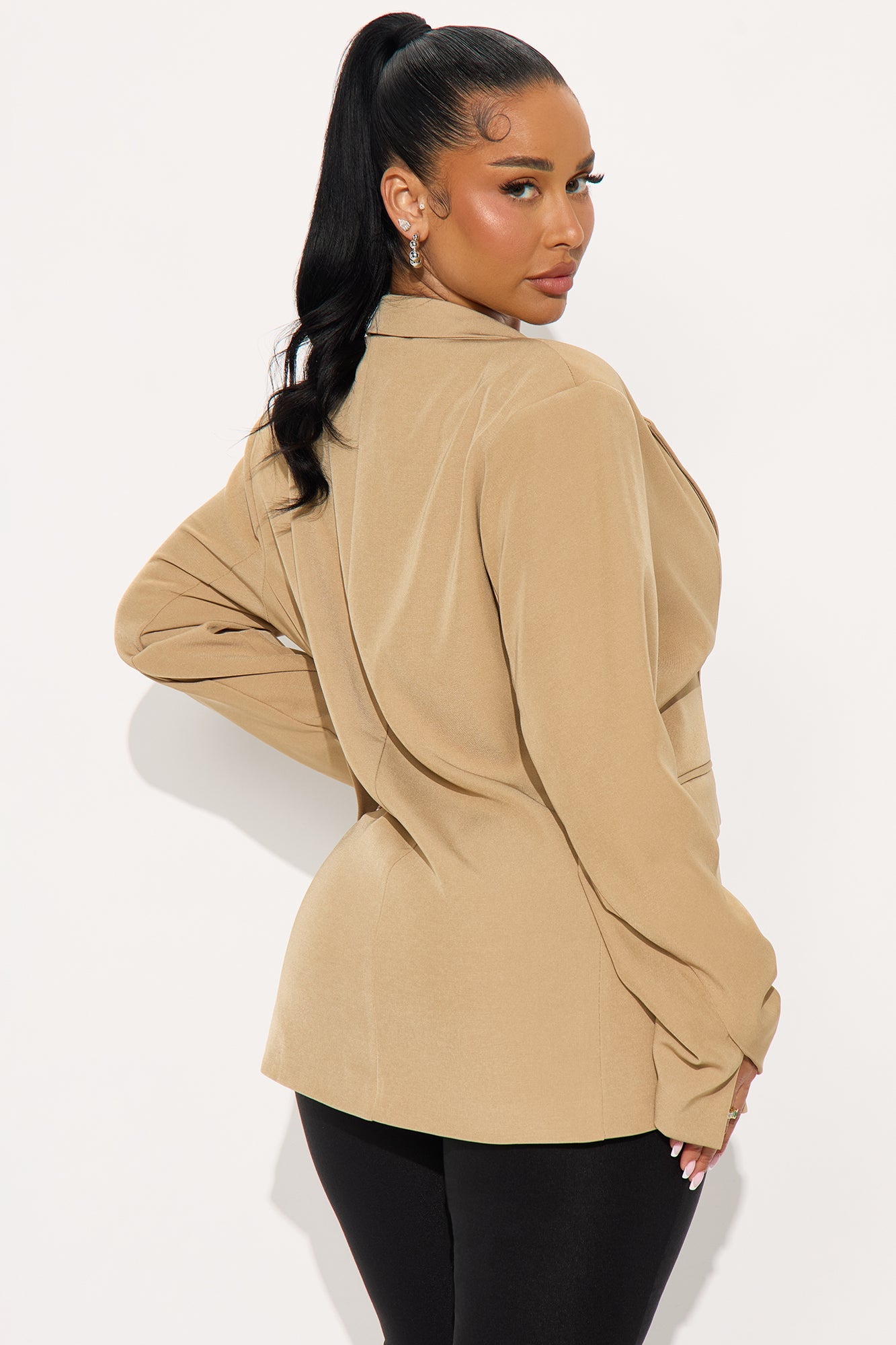 Beatrice Oversized Blazer - Taupe