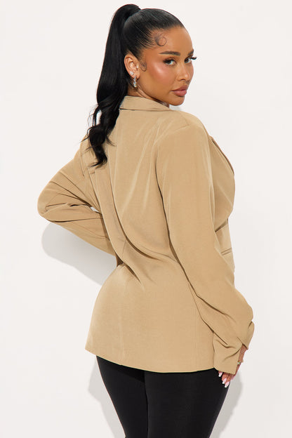 Beatrice Oversized Blazer - Taupe